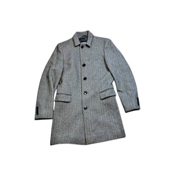 Express Wool Blend Womens Size XS Herringbone Tweed Coat Jacket Overcoat Dressy - Picture 1 of 8